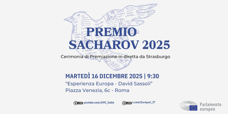 Premio Sacharov 2025 per la libertà di pensiero